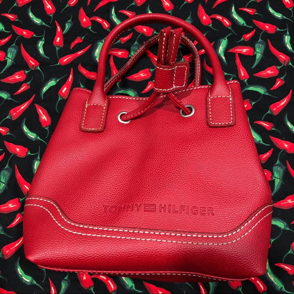 Tommy Hilfiger red clutch